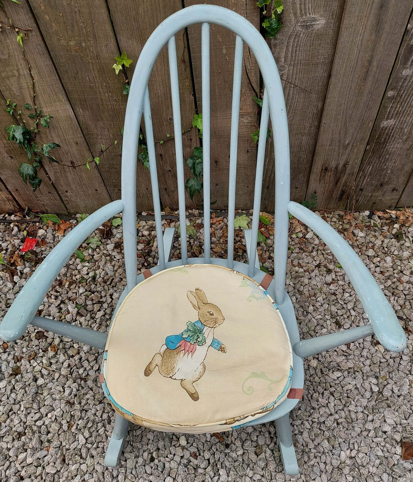 Mid Century Ercol Windsor Quaker 428 Rocking Chair Painted photo for sale