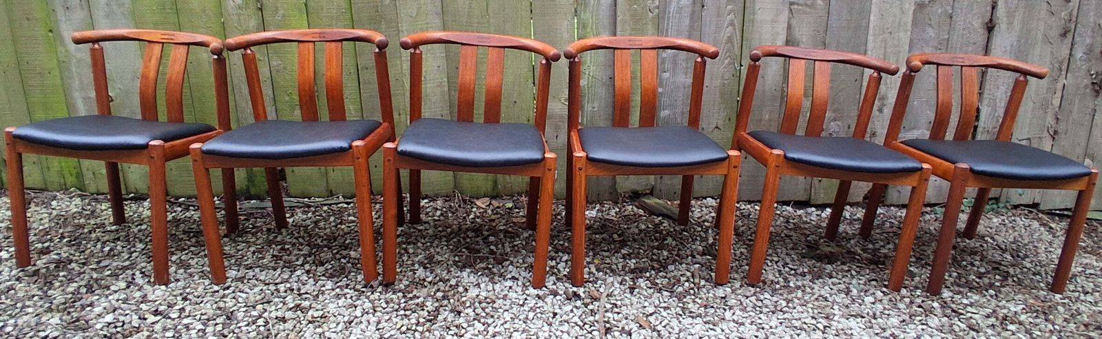 Mid Century Modern 6 Dining Chairs Hans Frydendal 'Cleopatra' For Boltinge photo vinterior