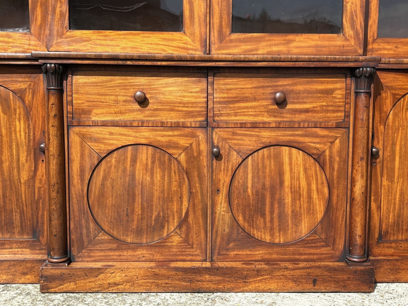 Untouched 19th Century William IV Period Mahogany 4 Door Library Bookcase photo 9800.0