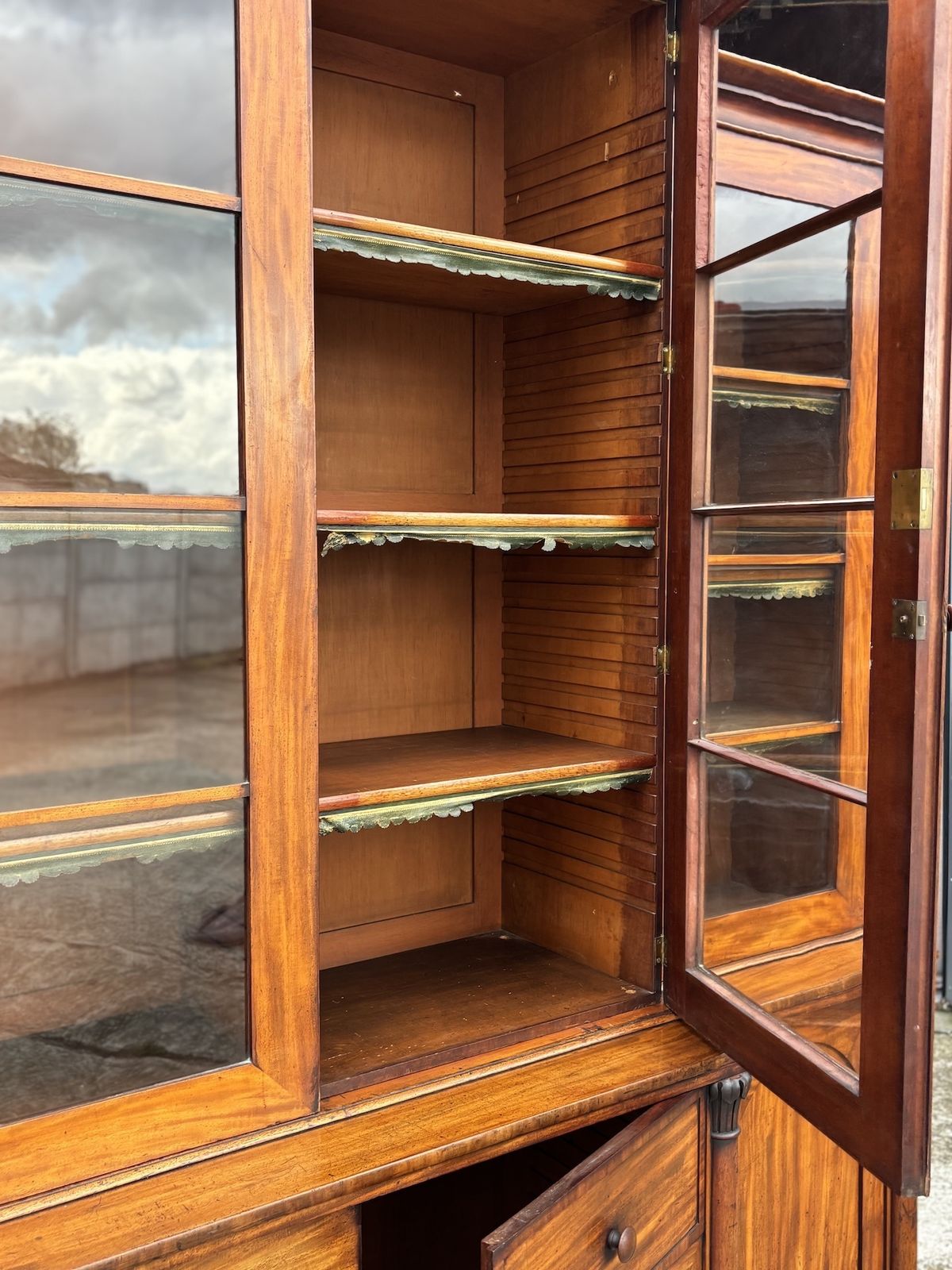photo furniture Untouched 19th Century William IV Period Mahogany 4 Door Library Bookcase