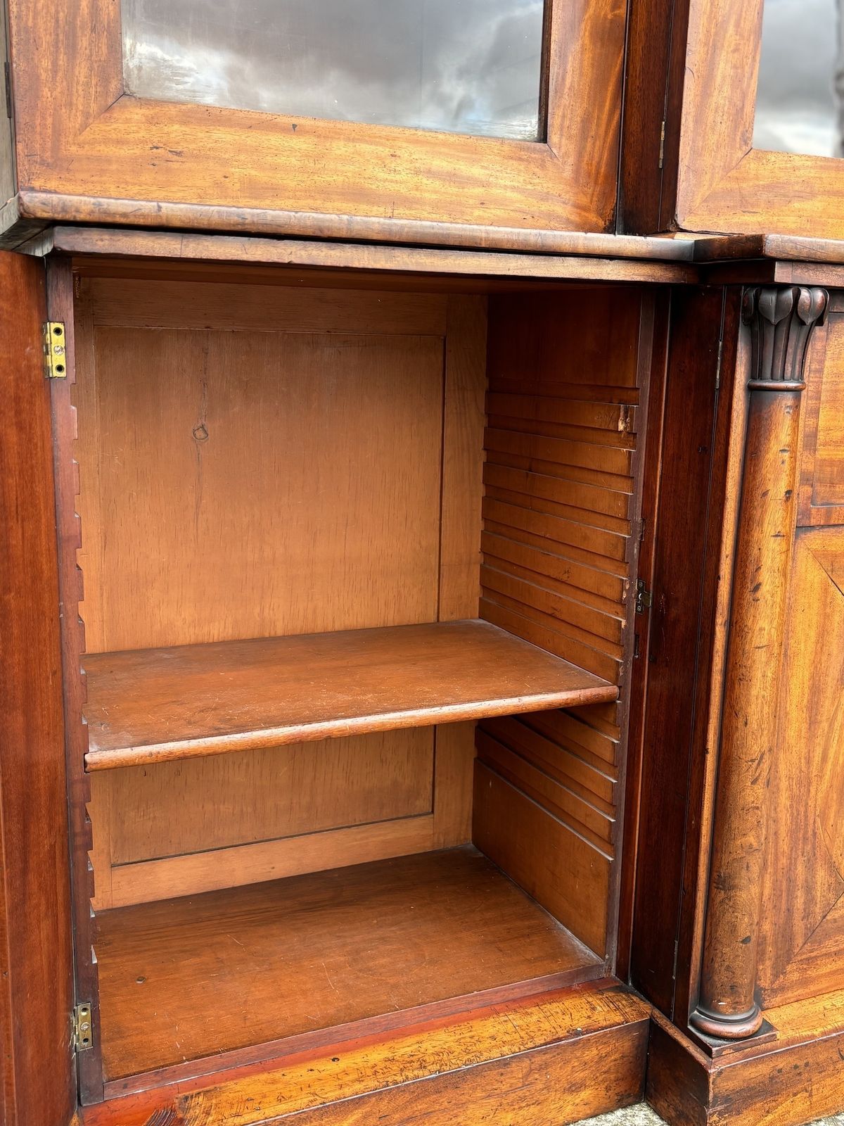 photo for sale Untouched 19th Century William IV Period Mahogany 4 Door Library Bookcase