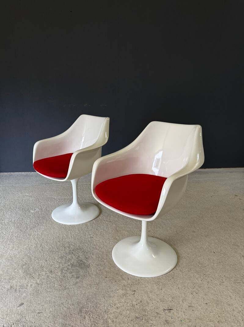 Set Van 2 Mid Century Modern Tulip Draaifauteuils, Jaren 1960 photo furniture