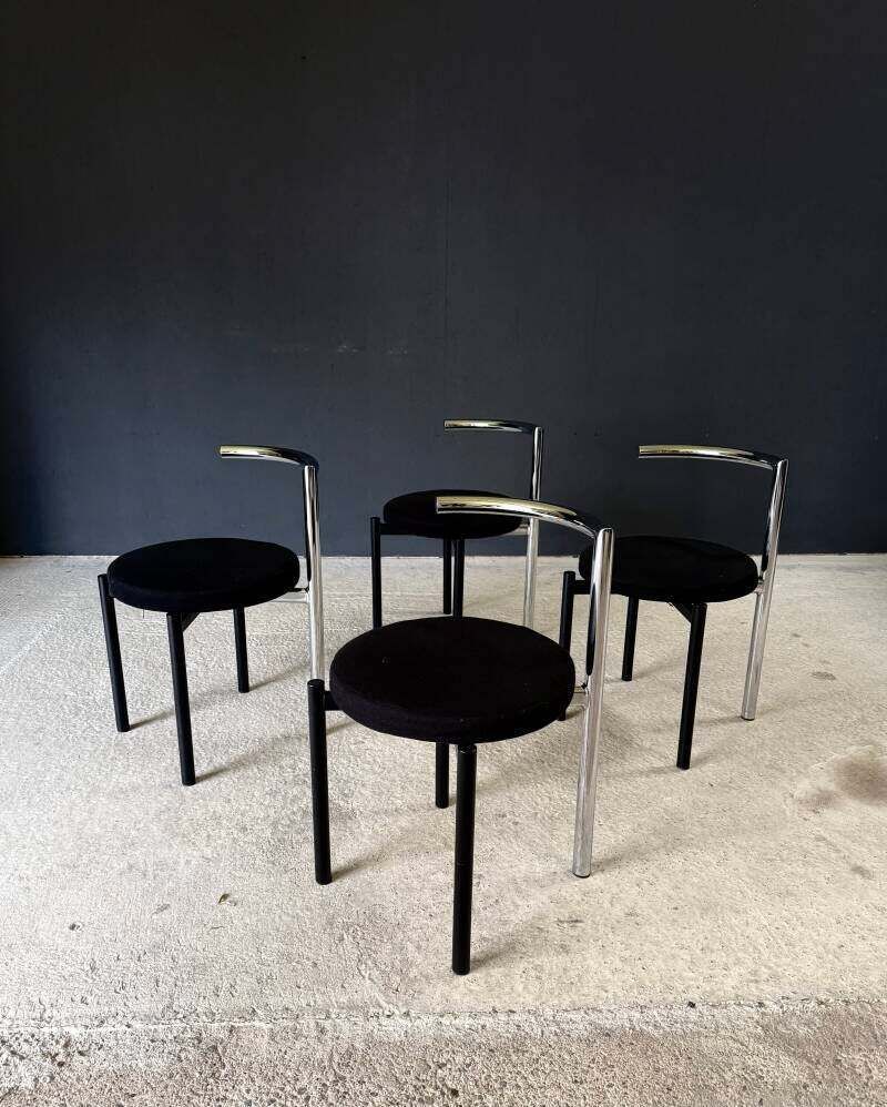 Postmodern Design Eetkamerstoelen, Italië Jaren 1980 photo furniture