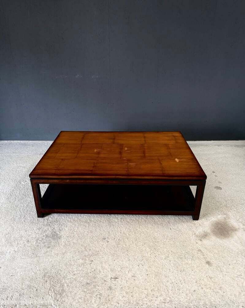 photo vinterior Postmodern Design Two Tier Bamboo Top Coffee Table By Axel Vervoordt