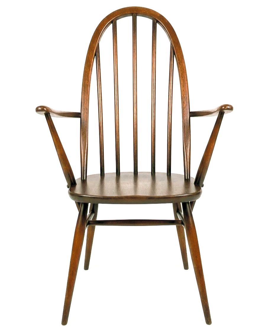 Pair Of Authentic Ercol Windsor Carver Armchairs – Gold Label Edition photo for sale