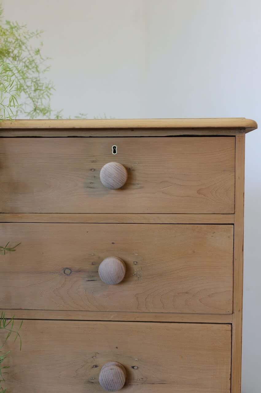 photo for sale Large English Victorian Pine Chest Of Drawers