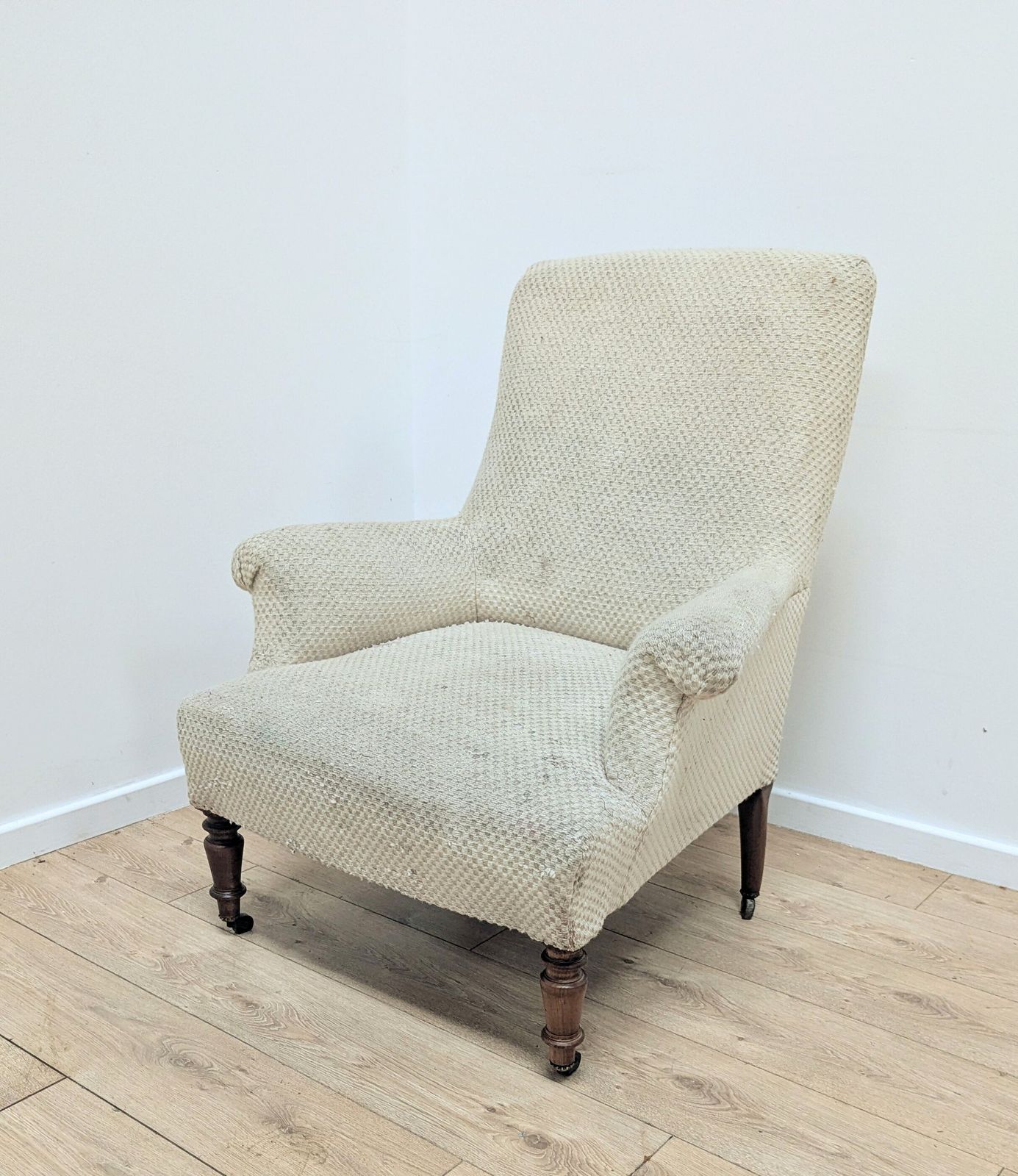 photo for sale Early 20th Century Victorian Library Chair On Casters  Delivery Available 0290
