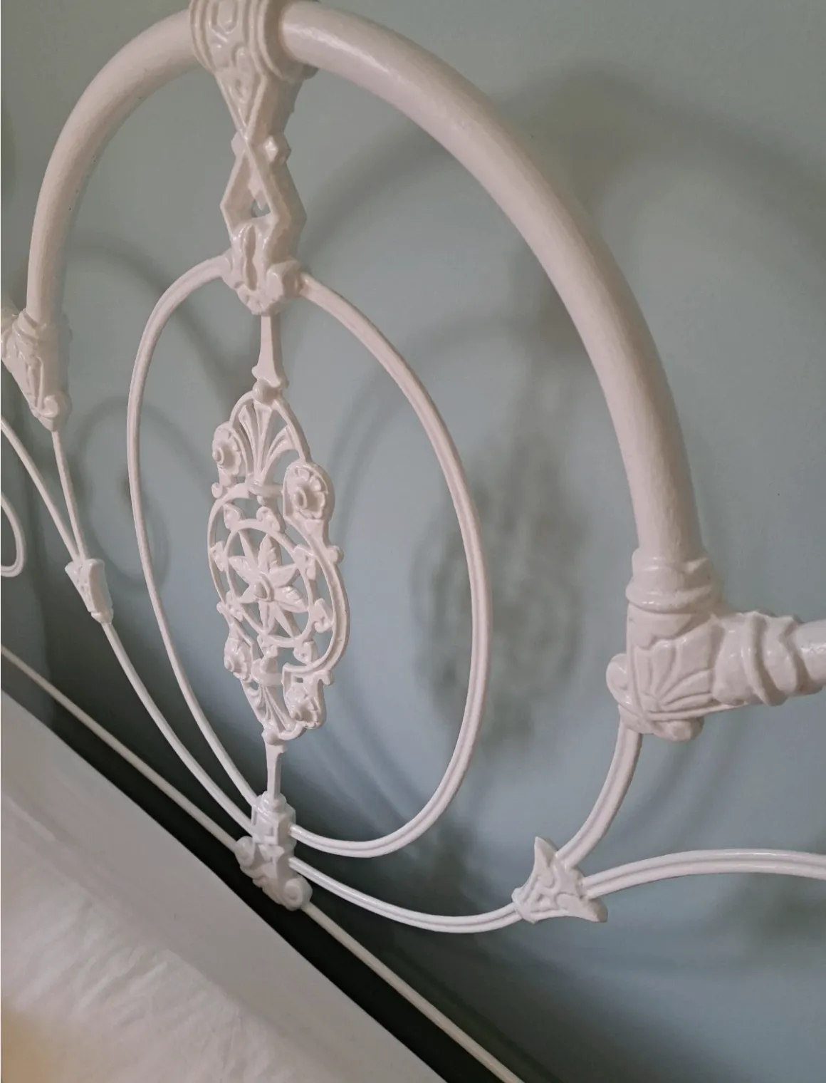 Original Victorian Cast Iron Double Bed Frame photo for sale