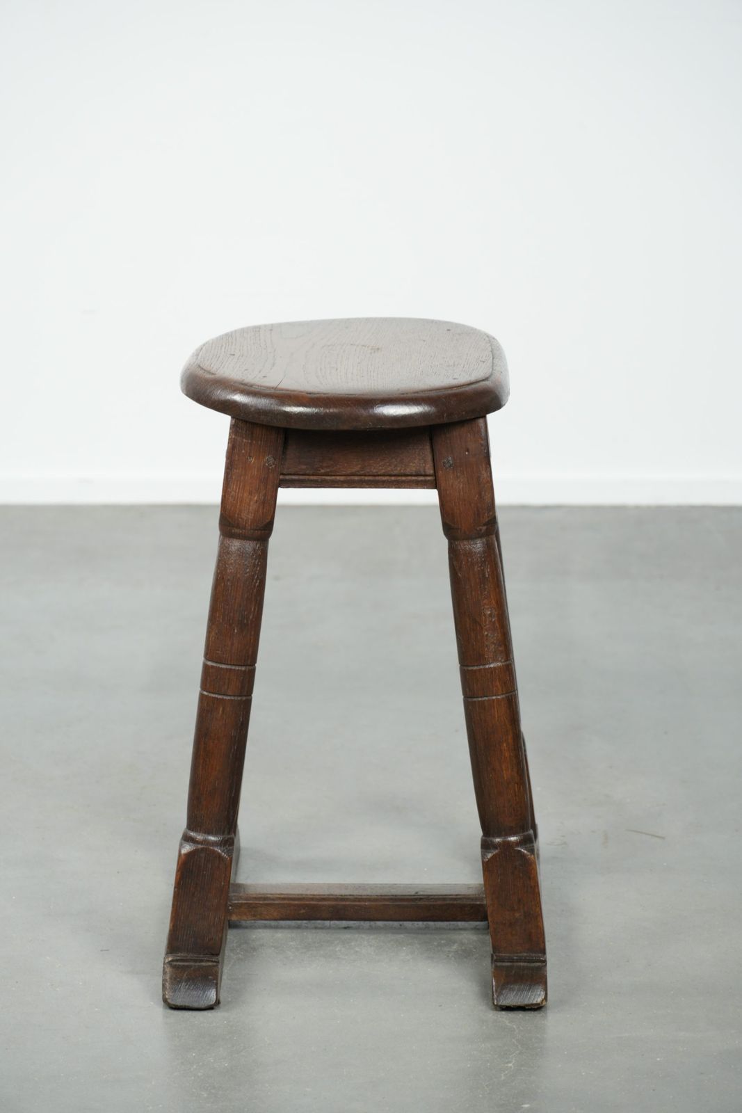 Exceptional Dutch Antique Oak Joint Stool From The Early 19th Century With A Charming Design photo for sale