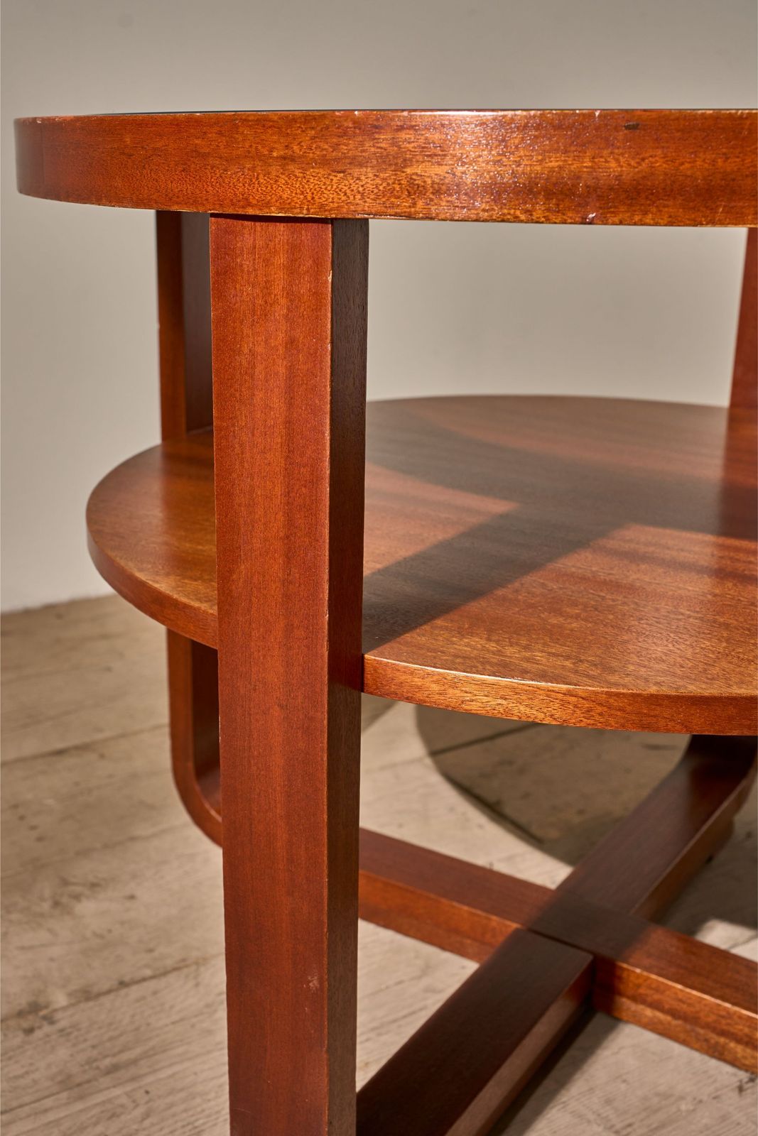 Art Deco Teak And Glass Two Tiered Coffee Table photo Furniture