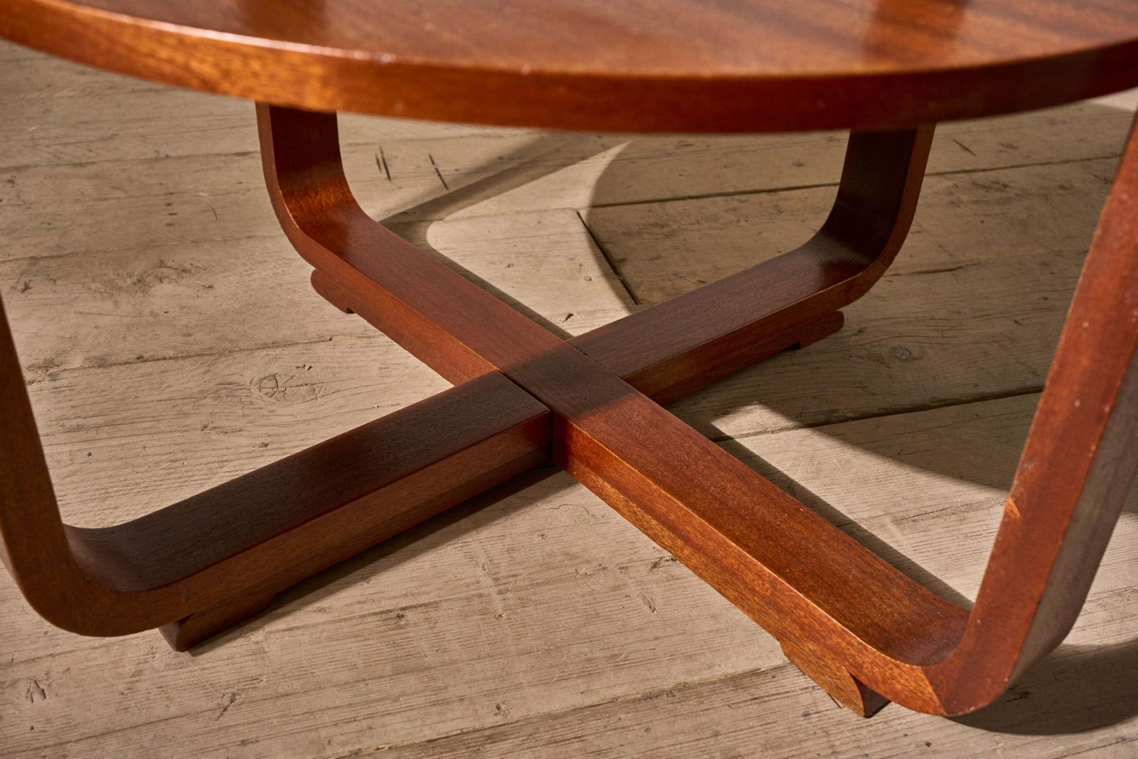 Art Deco Teak And Glass Two Tiered Coffee Table photo 1375.0