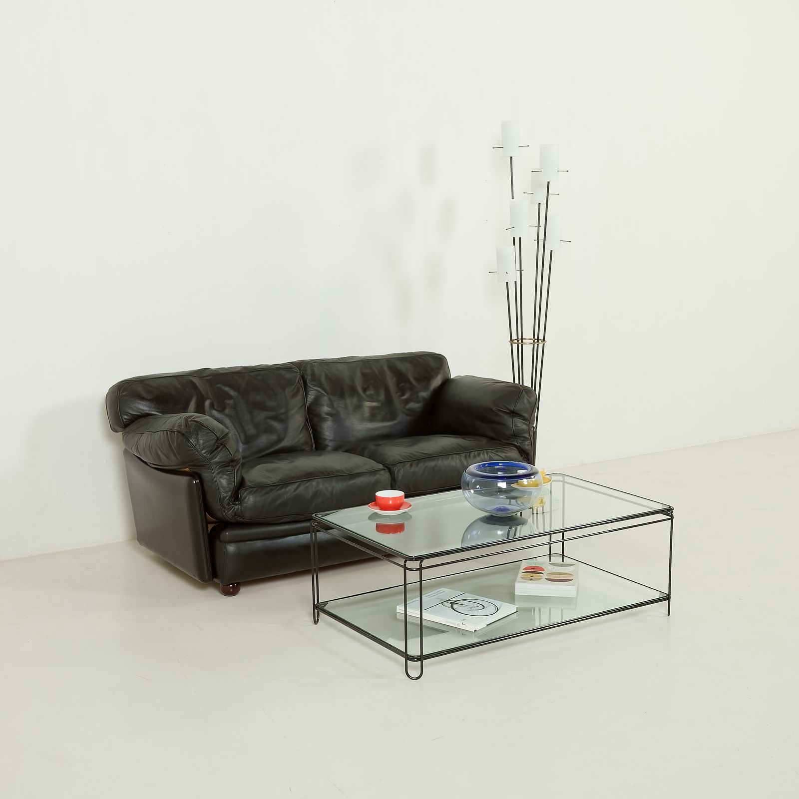 Poppy 2 Seater Leather Sofa By Tito Agnoli For Poltrona Frau, 1970s
