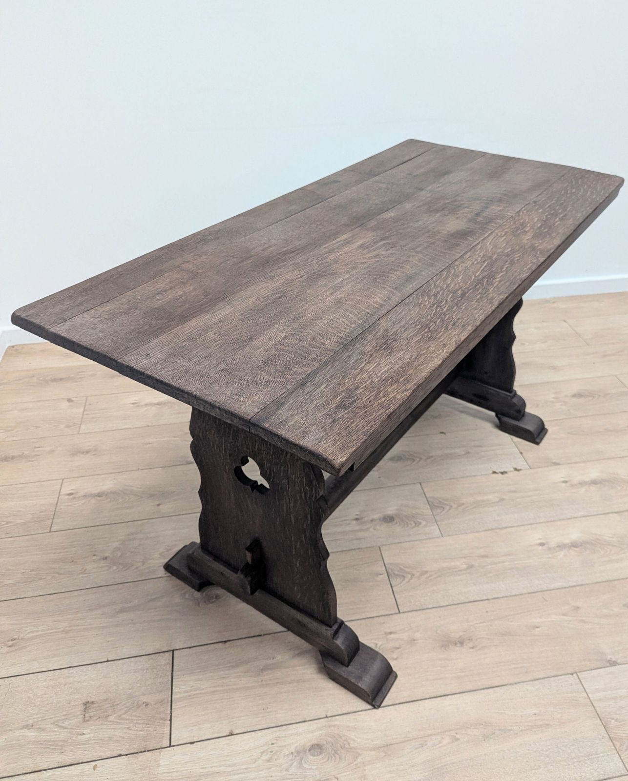 photo vinterior Vintage Small Oak Refectory Table Delivery Available 0291