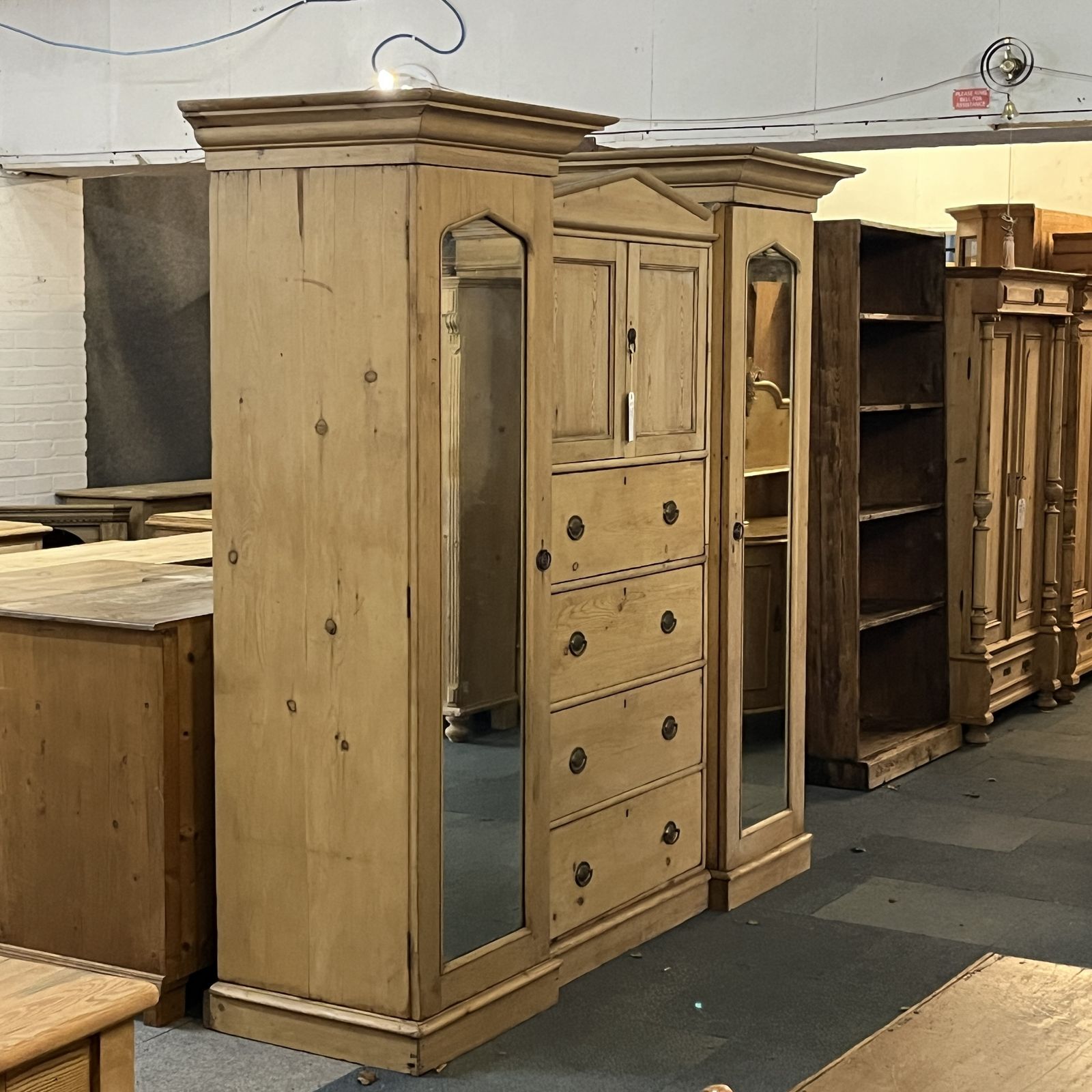 photo for sale Large Victorian Pine Bedroom Unit (Dismantles)