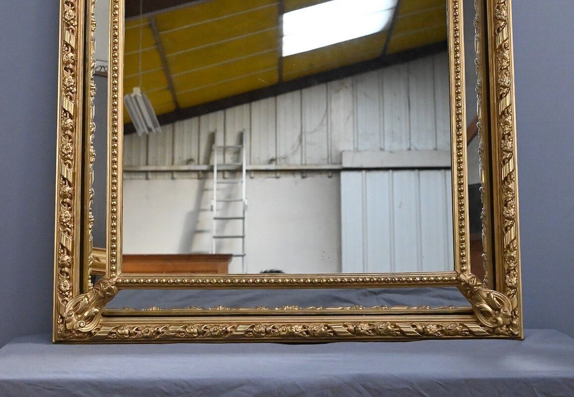2630.0 Important Louis XVI Style Mirror With Parclosed Panels – Late 19th Century photo