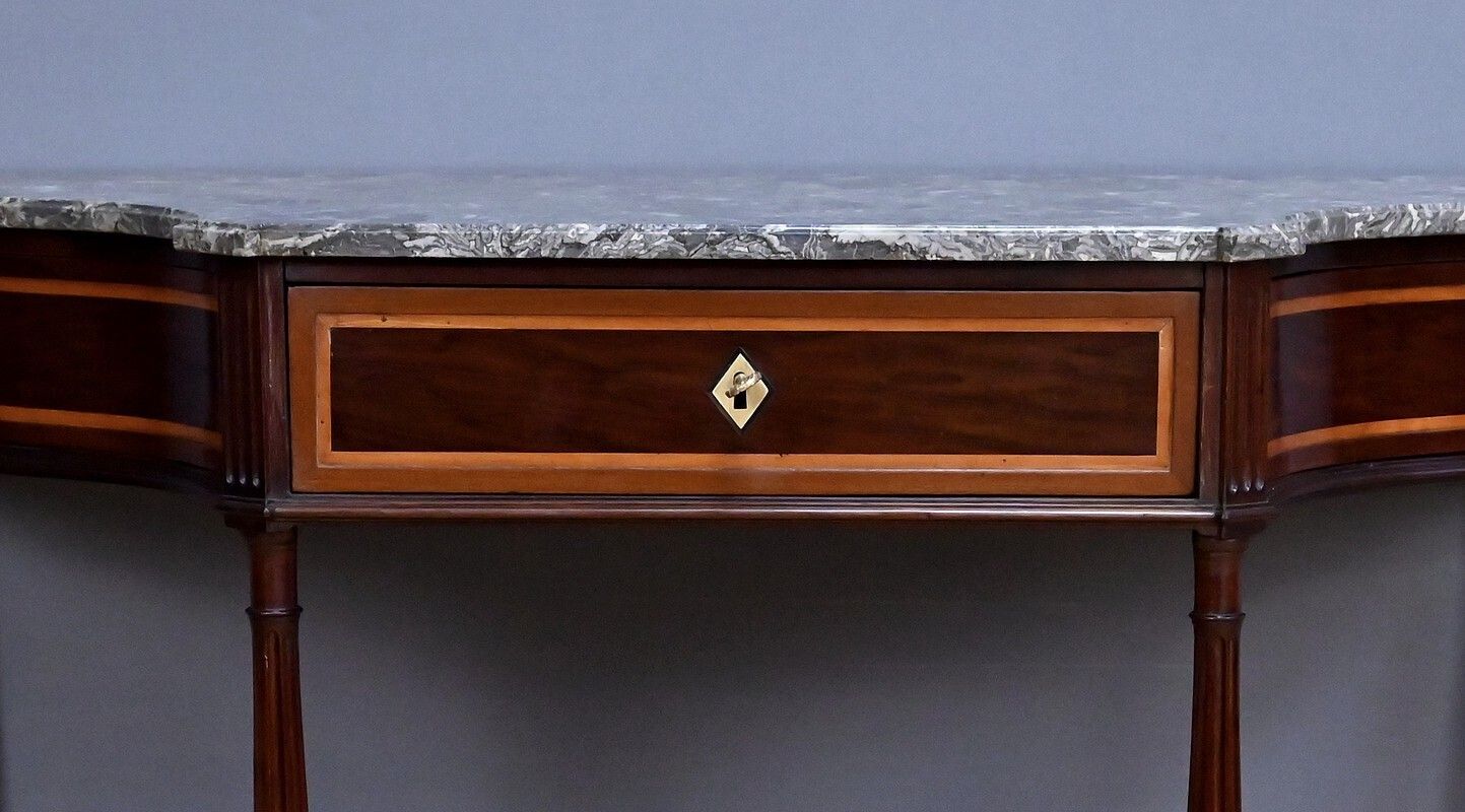 Mahogany And Marble Console Table, Louis XVI Period – Late 18th Century photo buy