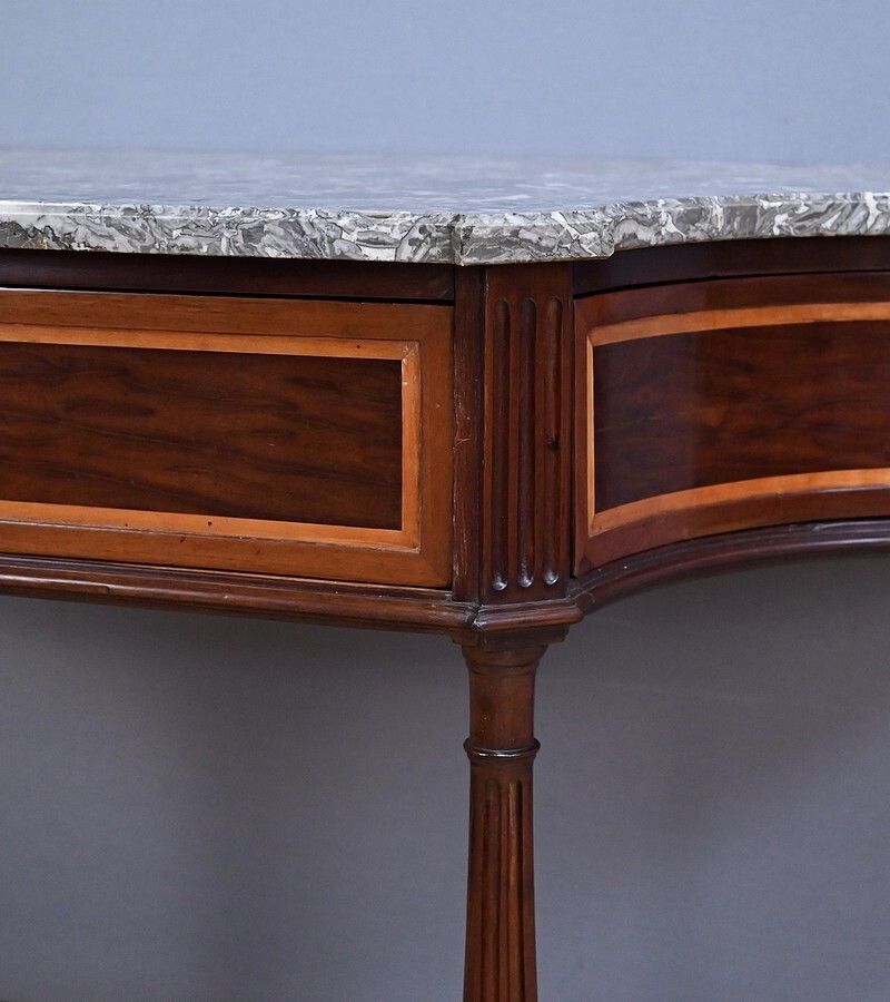 photo for sale Mahogany And Marble Console Table, Louis XVI Period – Late 18th Century