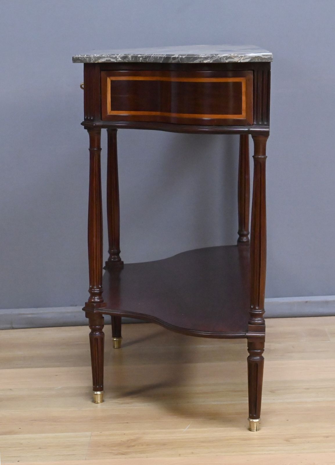 photo vintage Mahogany And Marble Console Table, Louis XVI Period – Late 18th Century