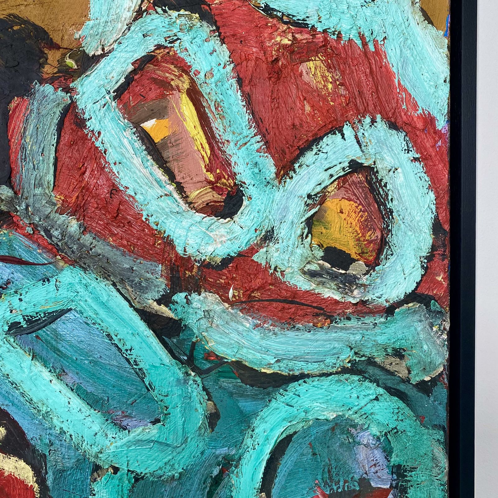 Large French Mid Century Abstract Painting By Patrick Boudon photo buy