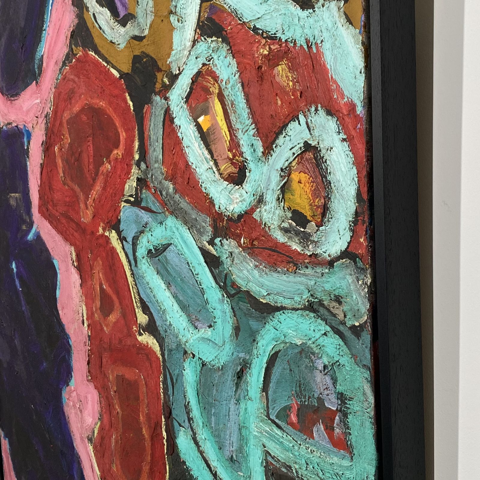 photo for sale Large French Mid Century Abstract Painting By Patrick Boudon