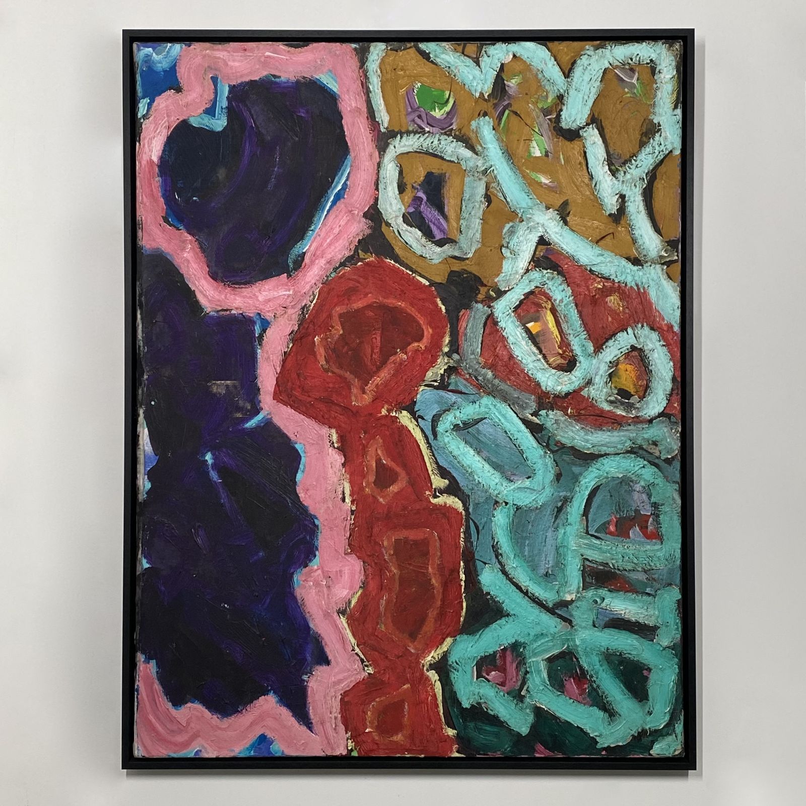 Large French Mid Century Abstract Painting By Patrick Boudon