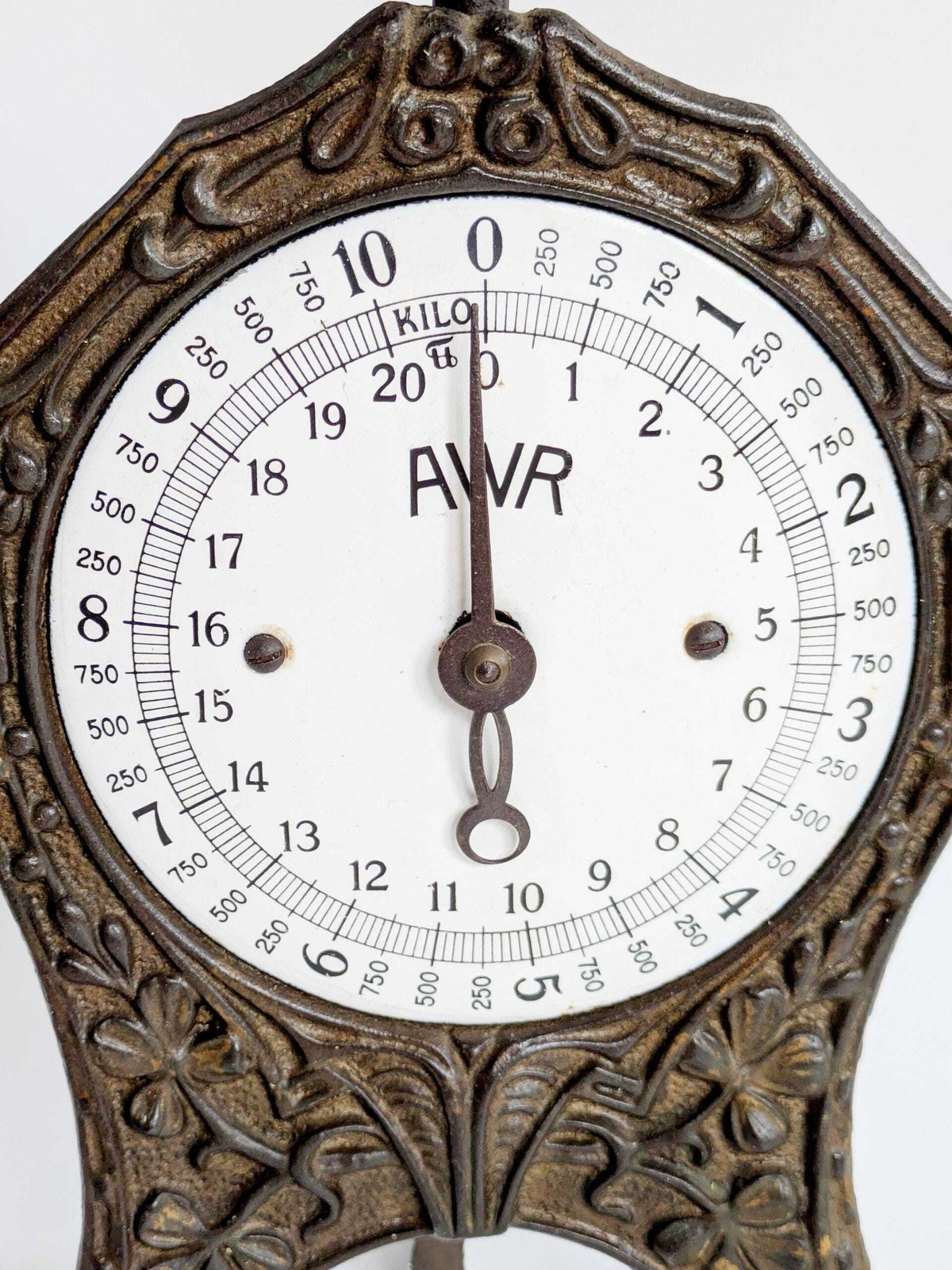 Vintage Awr Cast Iron Kitchen Scale Art Nouveau German Decorative Scale, Country Decor photo vinterior
