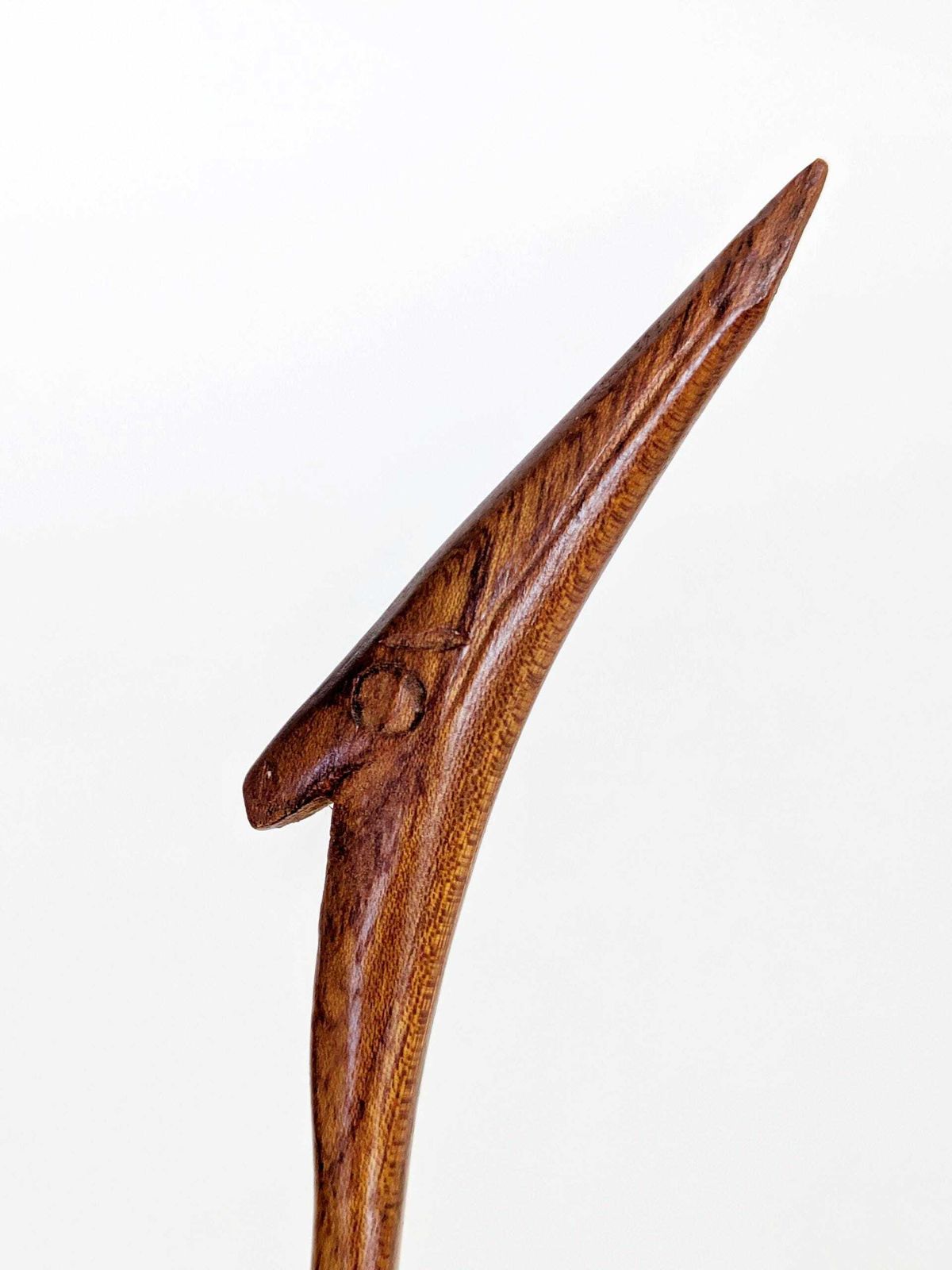 Midcentury Teak Crane Sculpture, 34.5 Cm Hand Carved Danish Style Bird Figurine, Scandi Decor photo buy