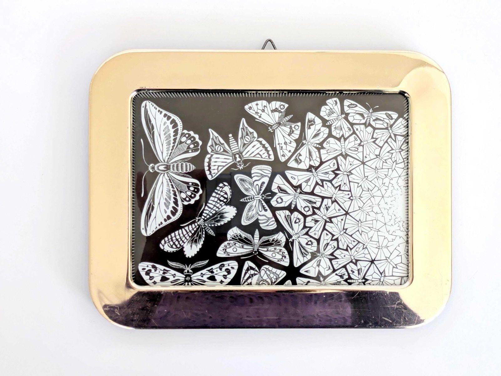 Set Of 3 Vintage Silver Brass Photo Frames, Art Deco, Y2k Style (13x18cm) photo vintage