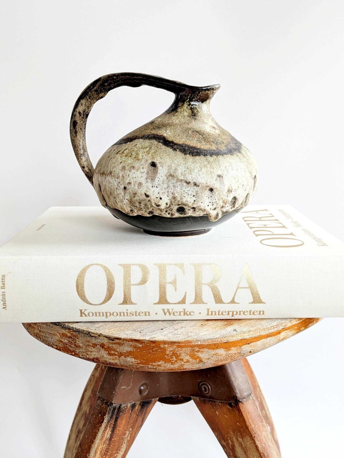 Ruscha Keramik 313 Vase Fat Lava, 1960s German Pottery, Kurt Tschörner Design photo furniture