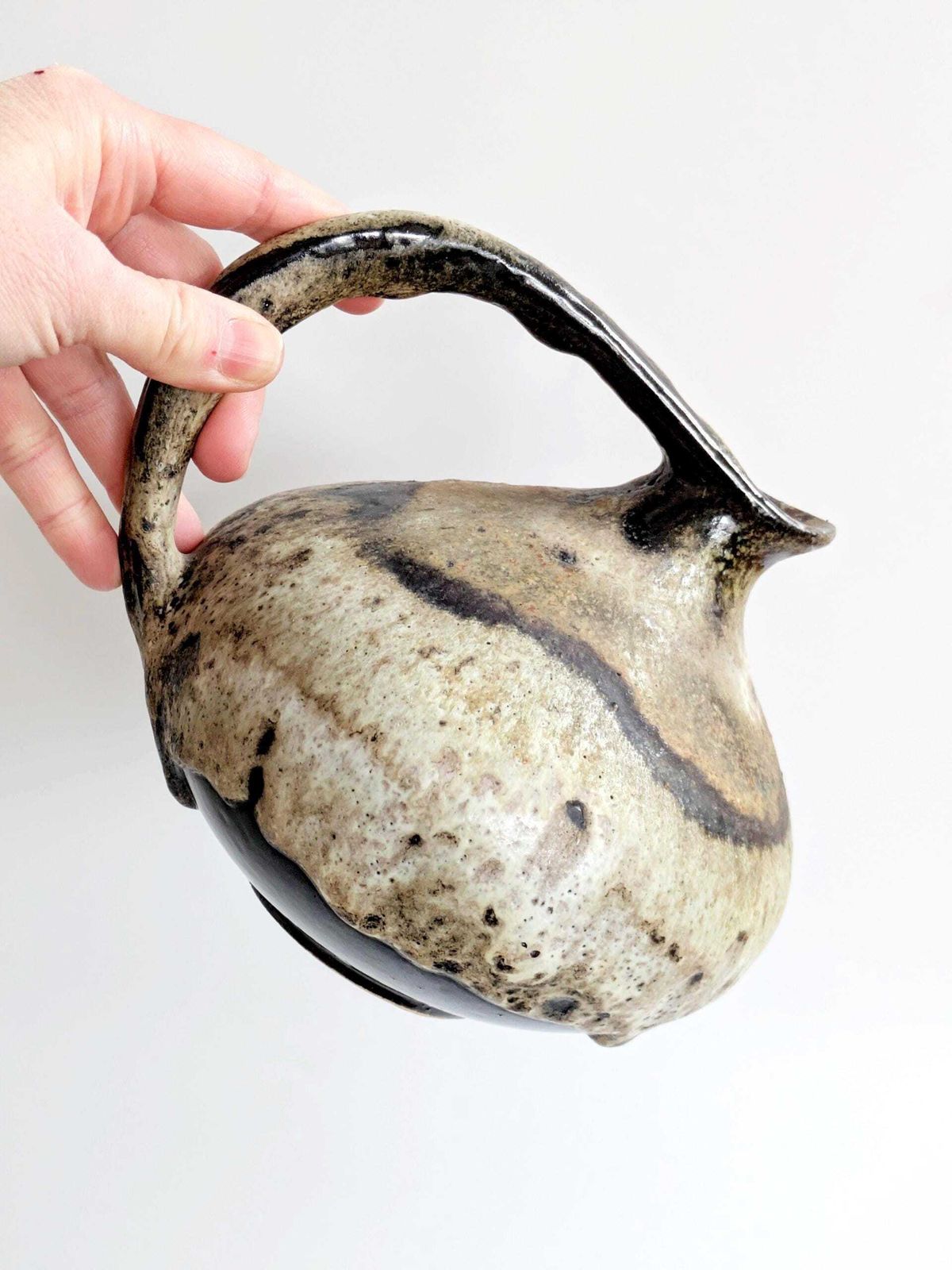 Ruscha Keramik 313 Vase Fat Lava, 1960s German Pottery, Kurt Tschörner Design photo Home Decor