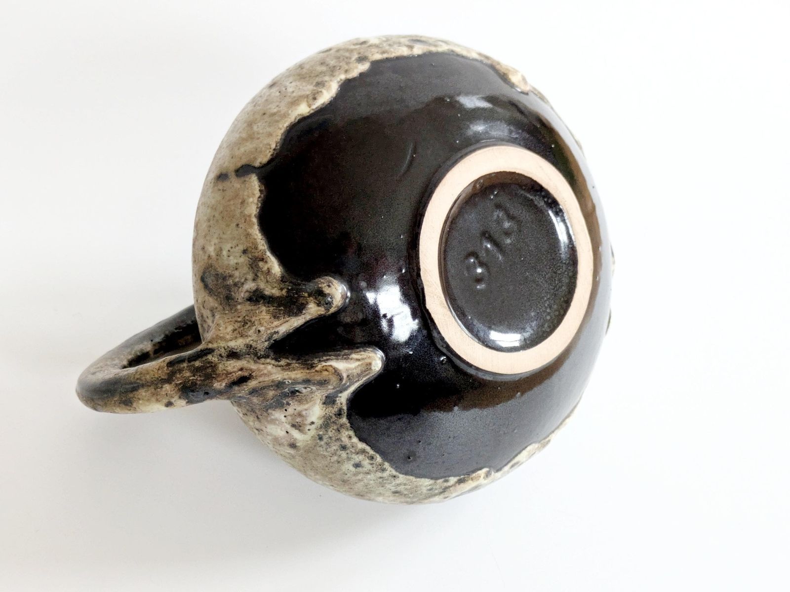 141.0 Ruscha Keramik 313 Vase Fat Lava, 1960s German Pottery, Kurt Tschörner Design photo