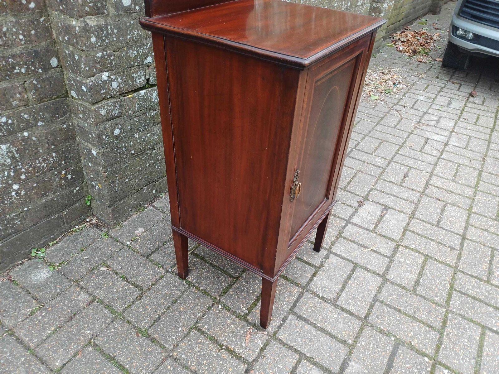photo buy High Quality Antique Edwardian Inlaid Mahogany Bedside Or Side Cabinet Cupboard Inlaid.