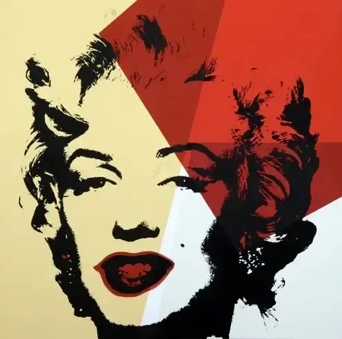 Sunday B. Morning (Andy Warhol), Golden Marilyn (Portfolio Of 10) photo vintage