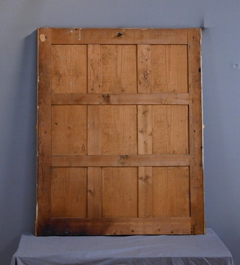 photo buy Important Gilded Wood Mirror, Restoration Style – 19th Century