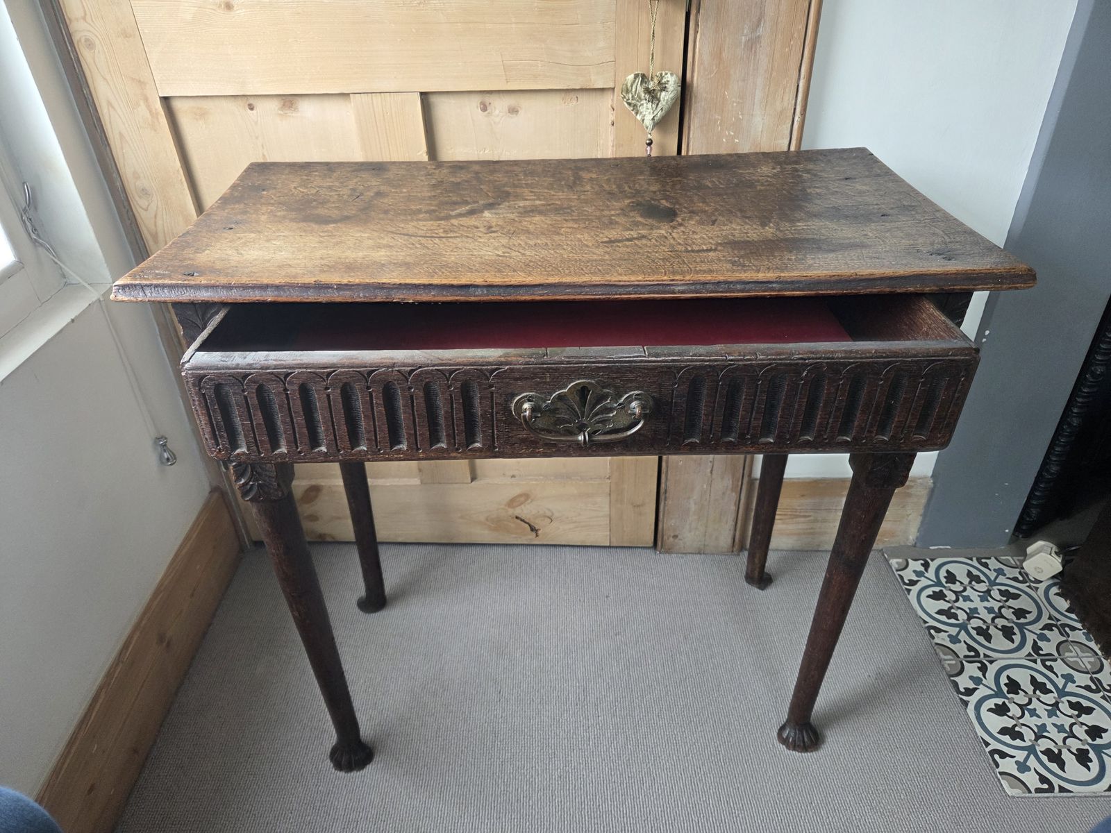 Georgian Oak Side Table, 18th Century And Earlier