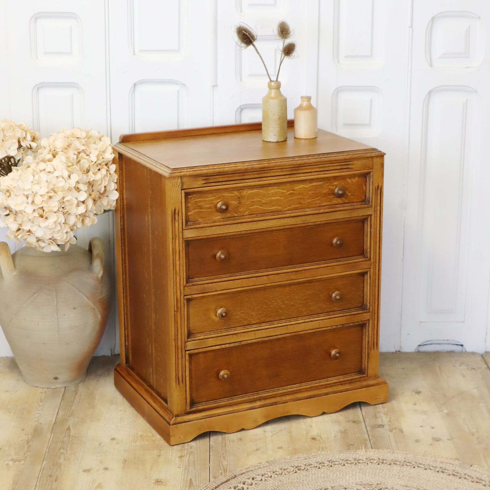 Small Vintage Oak Chest Of Drawers photo 470.0