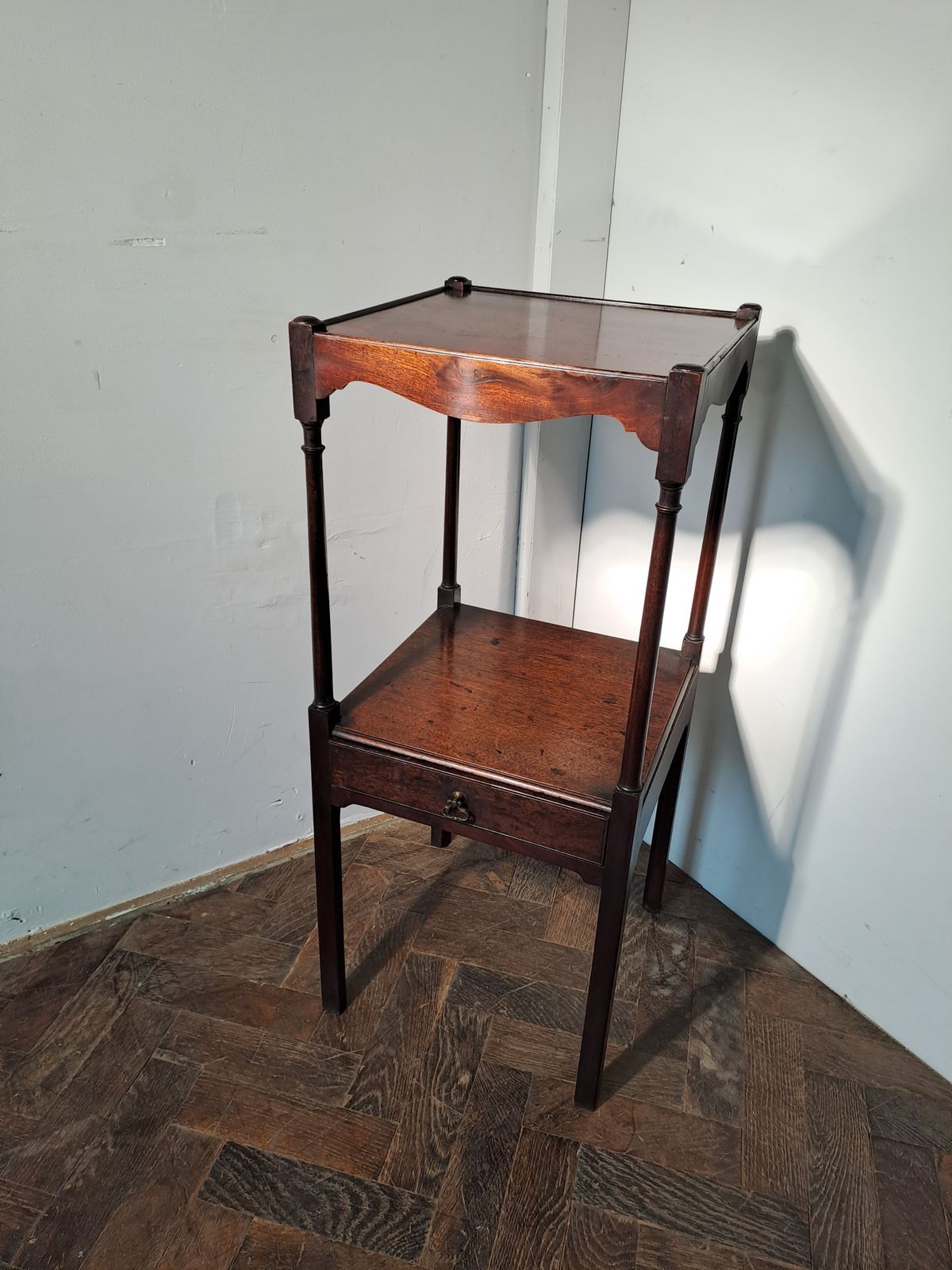 A Fine George III Cuban Mahogany Bedside Table photo for sale