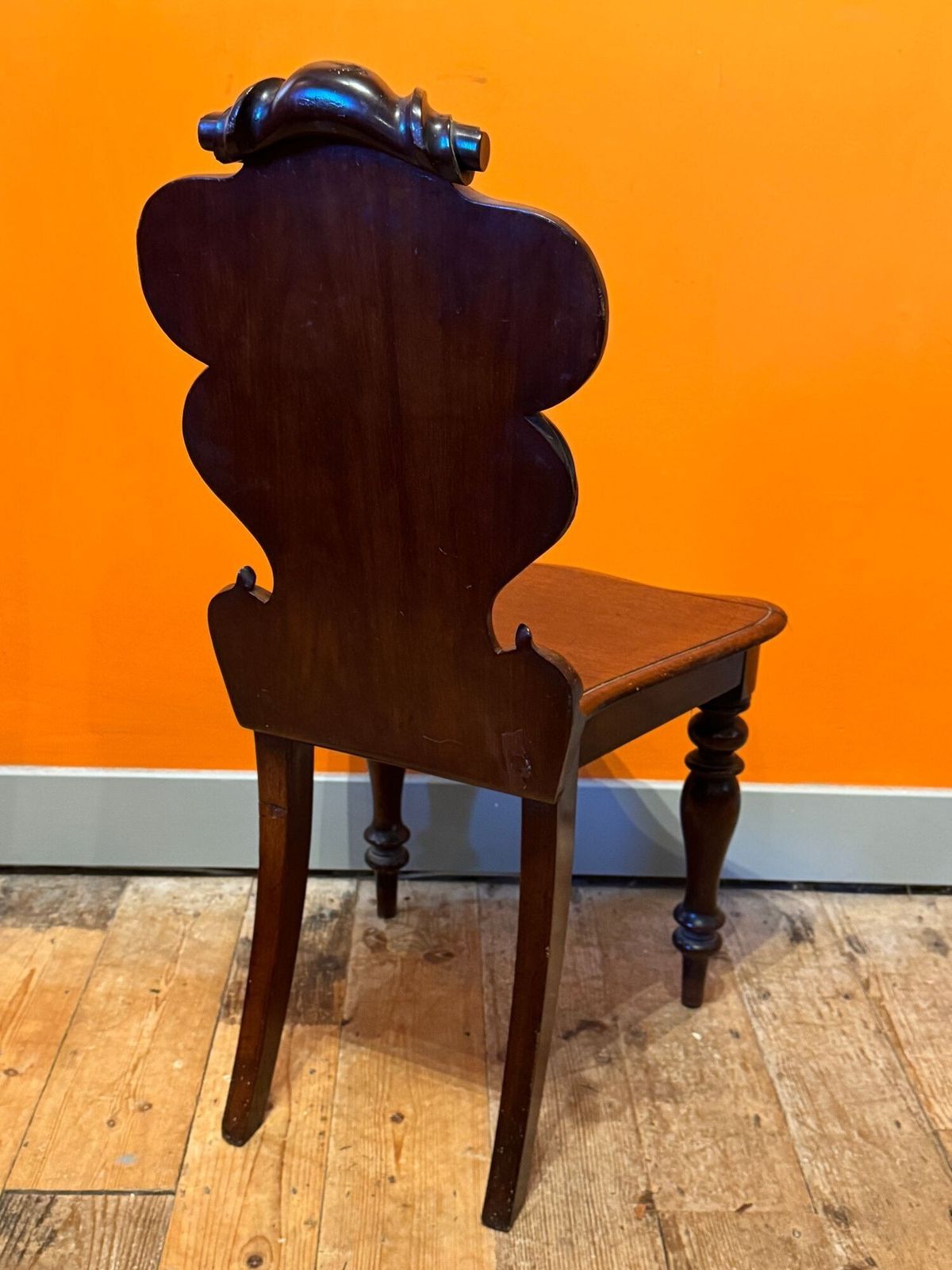 Victorian Mahogany Hall Chair, 1800s photo Furniture
