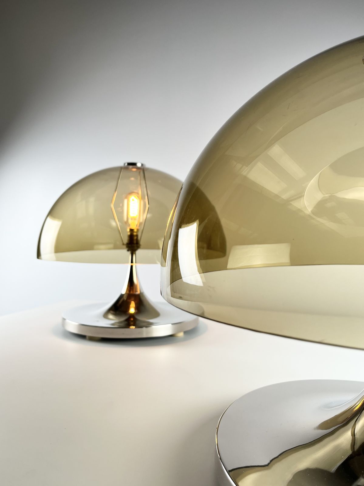 Rare Pair Of Durlston Designs Space Age Lamps, British 1960s – 70s photo furniture