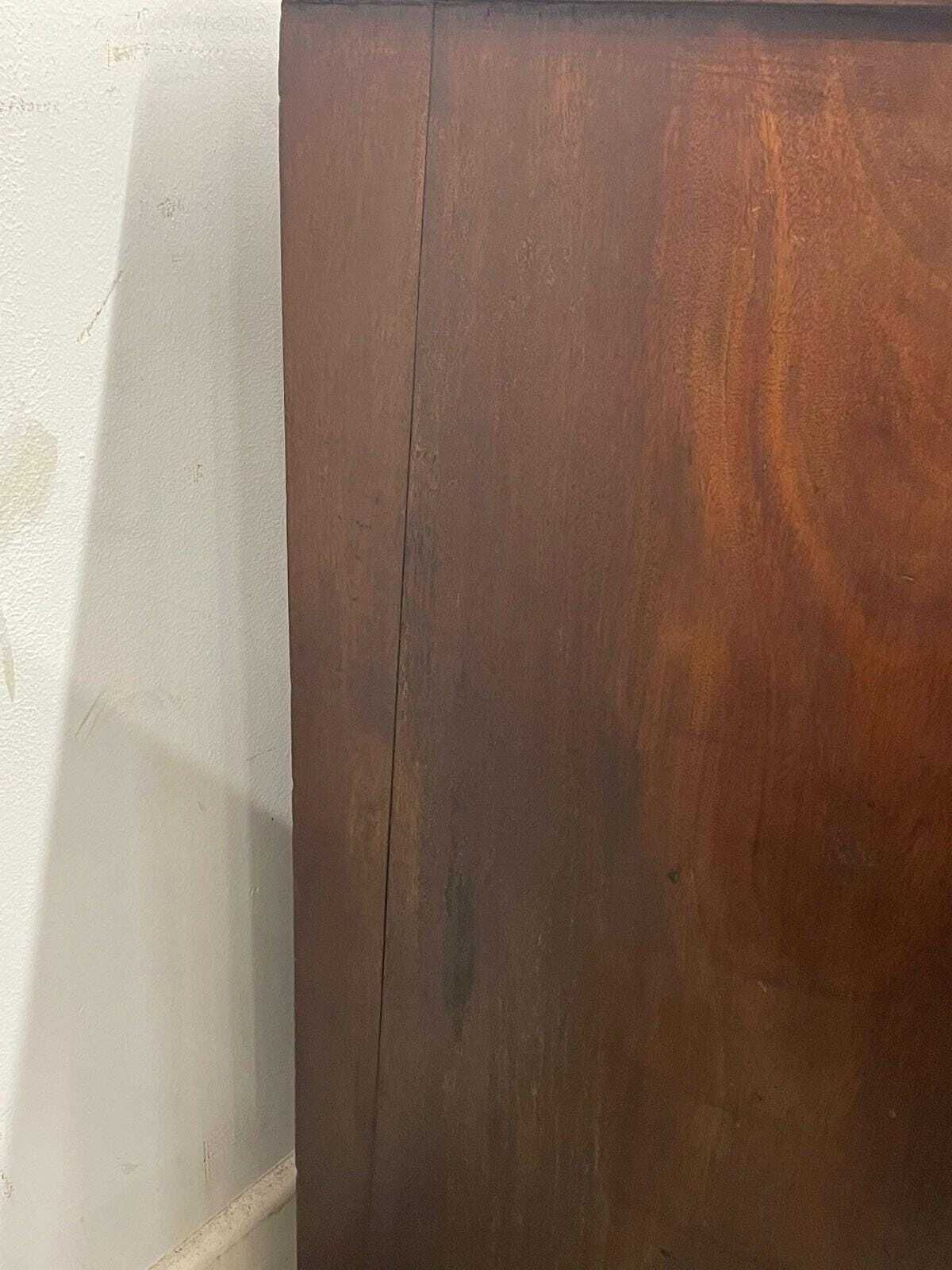 photo vinterior Vintage Bow Front Chest Of Drawers, Mahogany Style Dresser With Brass Handles
