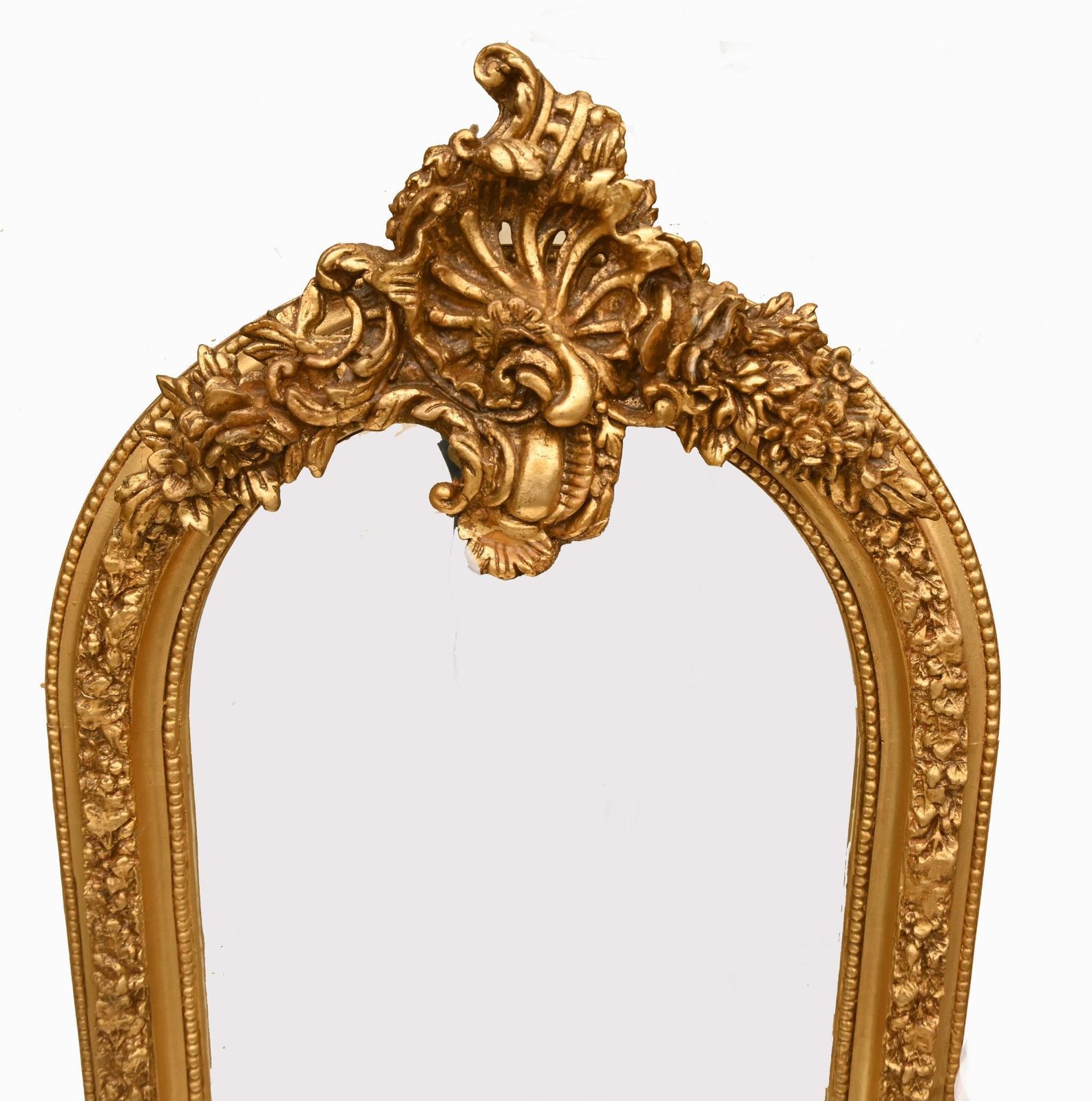 Tall French Wall Mirror Gilt Dressing Glass Rococo 6 Ft 193 Cm photo Home Decor
