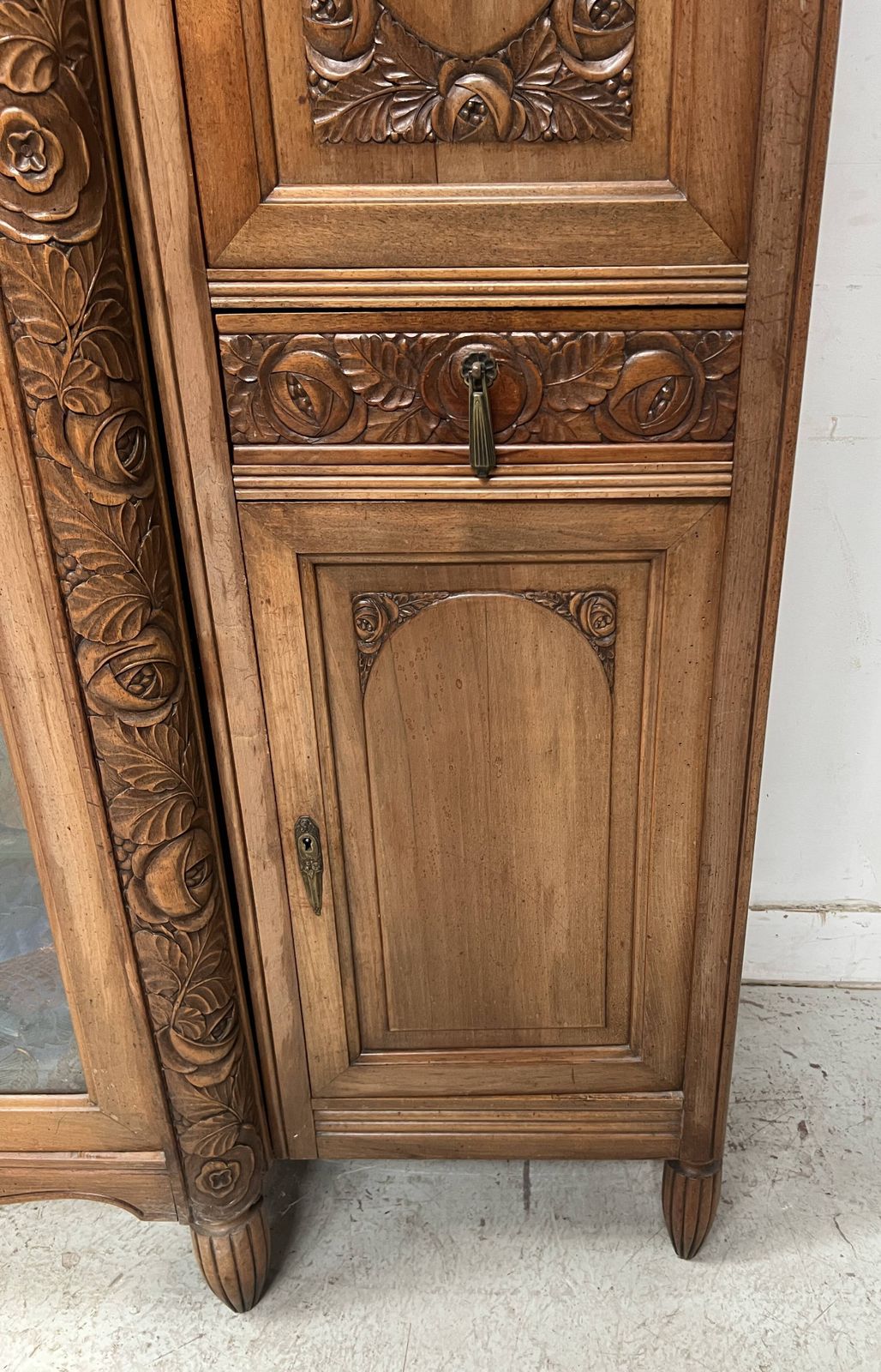 photo for sale Art Deco Buffet In Solid Walnut, 20th Century.