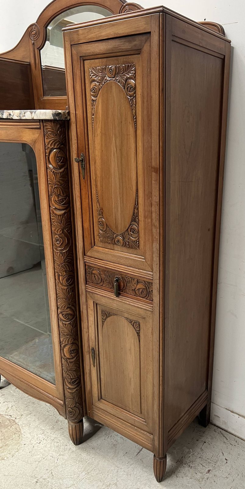 photo buy Art Deco Buffet In Solid Walnut, 20th Century.