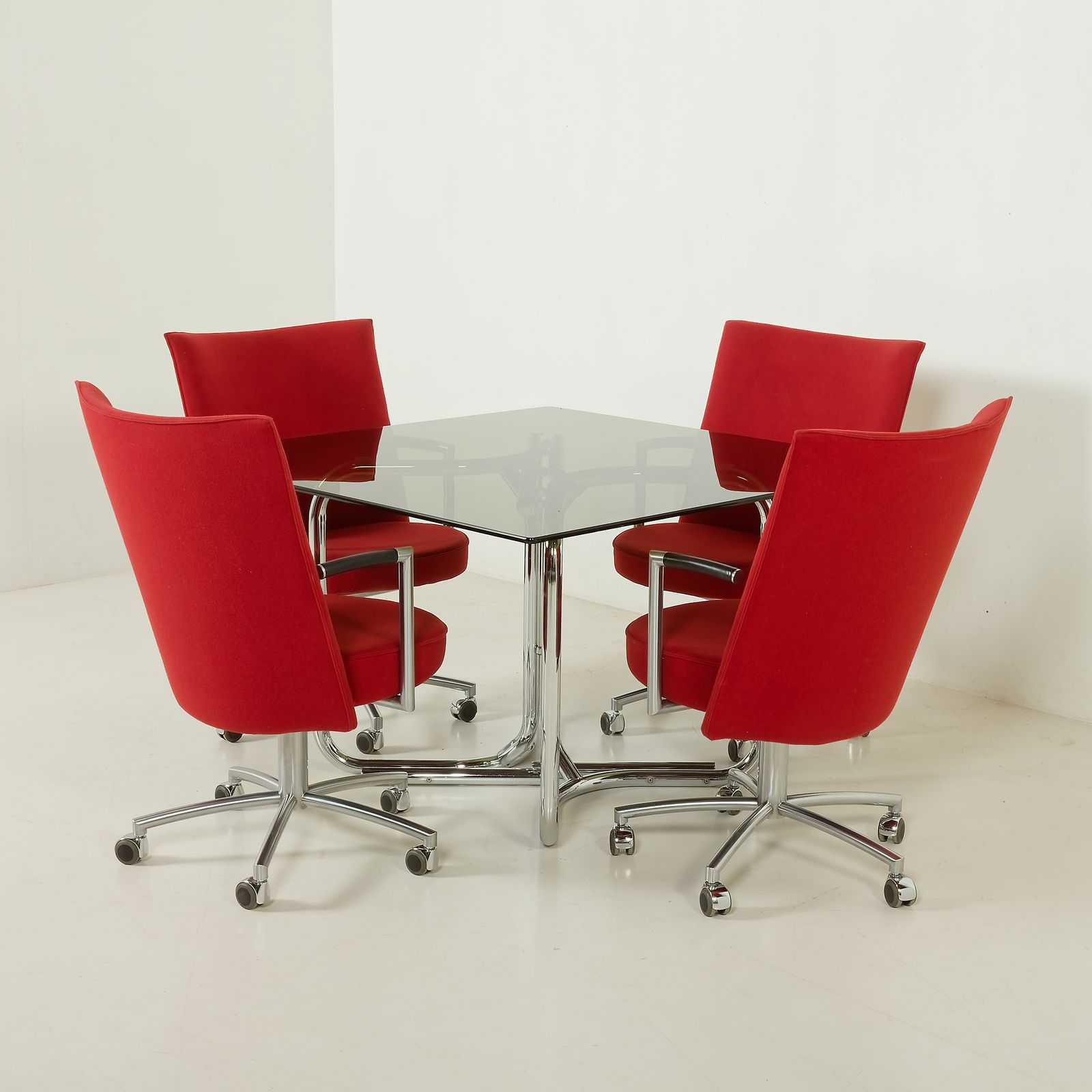 Erik Jørgensen “Partner” Chair By J. Foersom & P. Hiort Lorenzen, Set Of 4, Denmark, 1970s photo Furniture