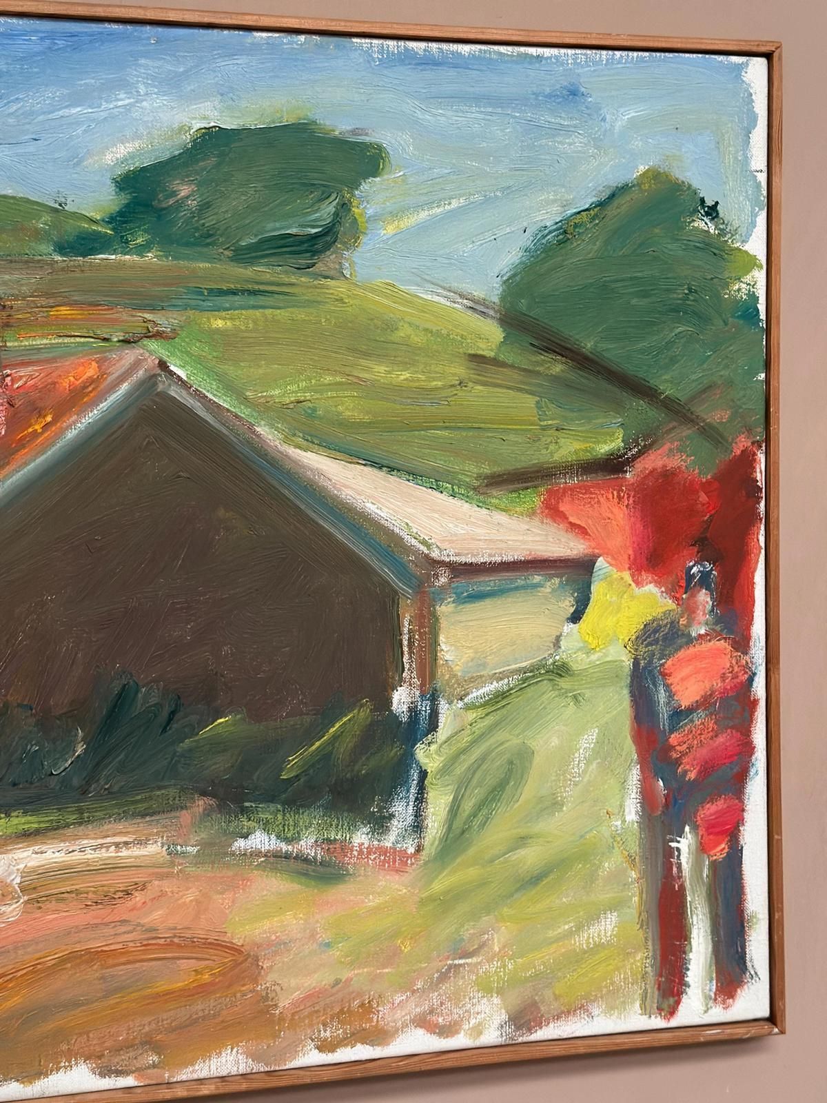 photo vinterior Original Oil On Canvas – “Strandhus äleklinta” By Lennart Johansson – Dated 1983 – Vintage & Framed – 60 × 49.5 Cm (23.6" × 19.5")