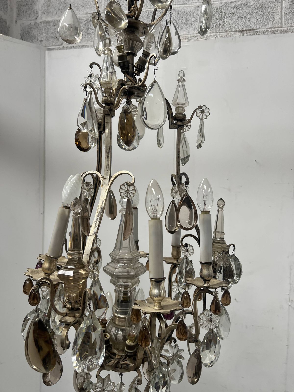Lustrous Cage Chandelier In Louis XV Style From The Late 19th Century. photo for sale