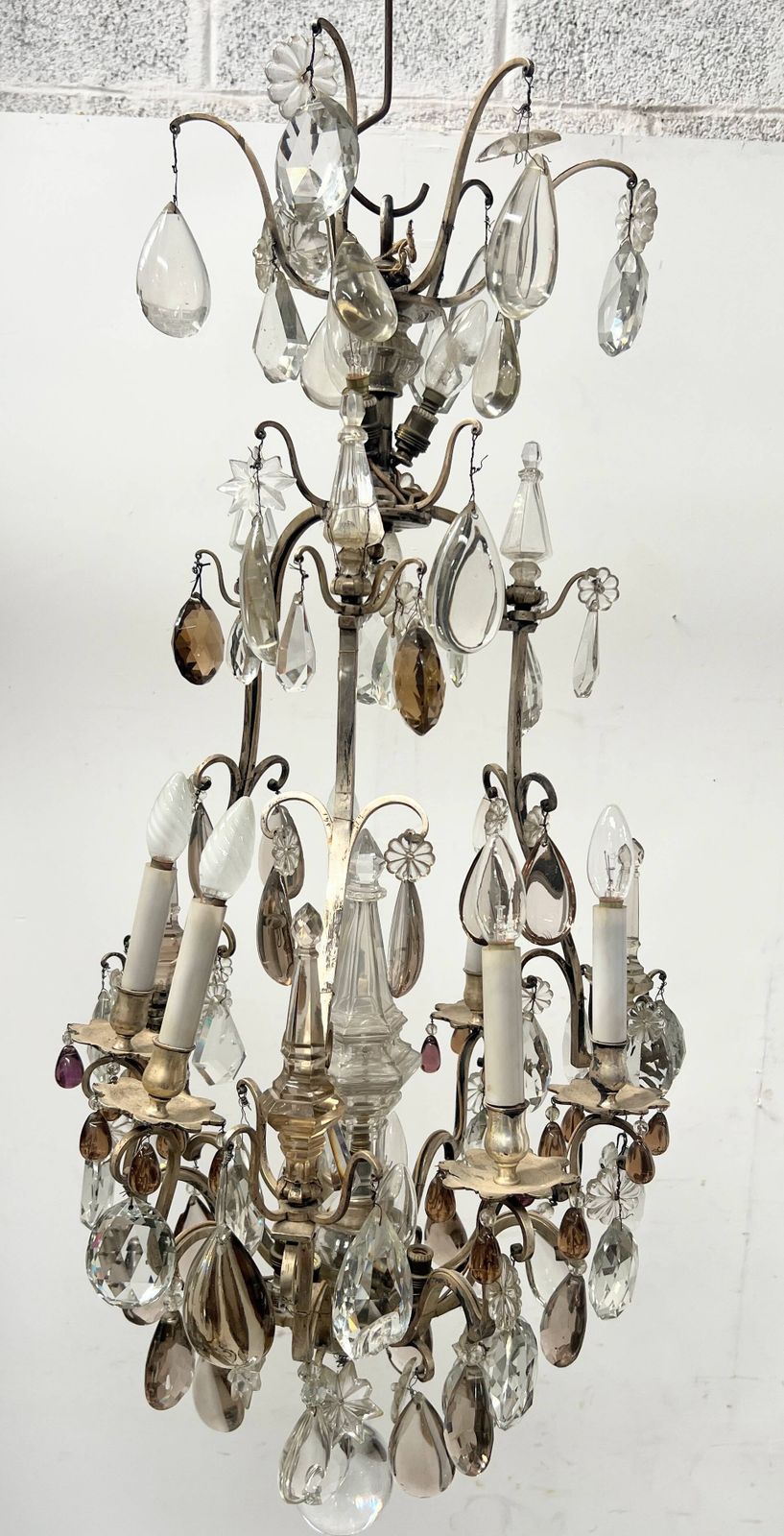 2214.0 Lustrous Cage Chandelier In Louis XV Style From The Late 19th Century. photo