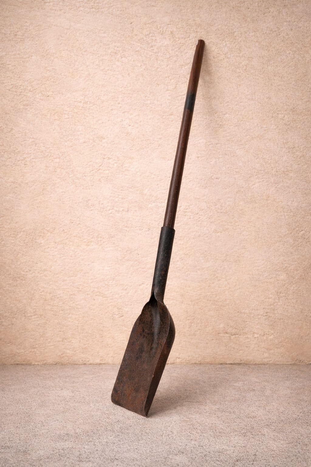 19th Century Hand Forged Iron Coal Shovel – Sculptural Primitive With Later Hand photo furniture