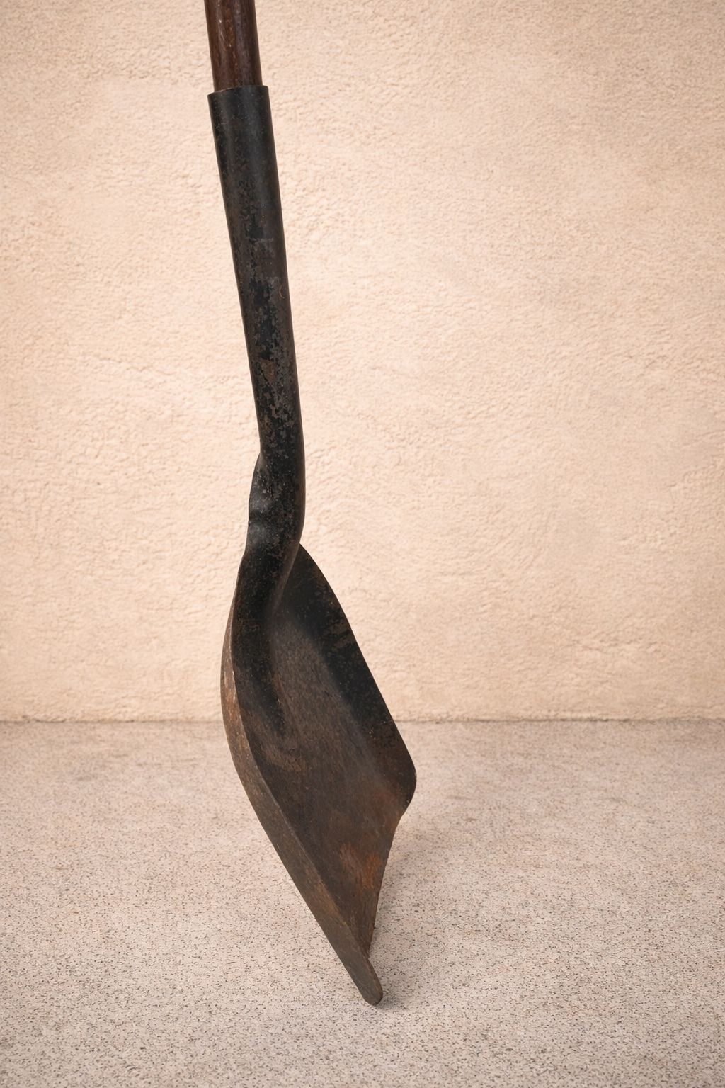 19th Century Hand Forged Iron Coal Shovel – Sculptural Primitive With Later Hand photo buy
