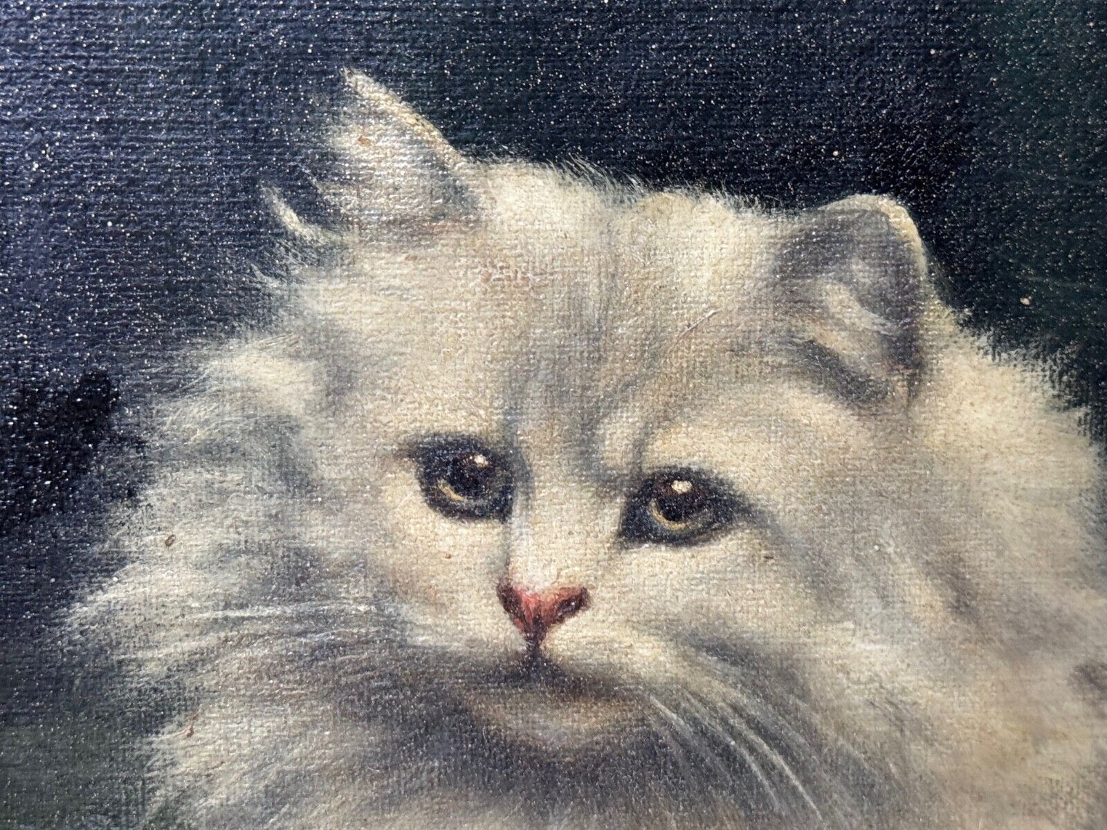 Masterpiece Painting: Persian Kittens Playing Tea Party Signed By Agnes Augusta Talboys Rwa (British, 1863–1940) photo vinterior